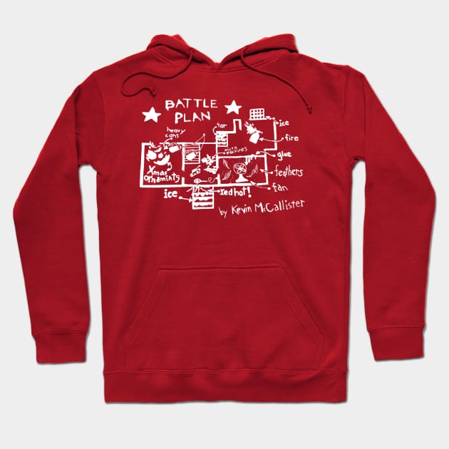 Kevin's Battle Plan (White) Hoodie by PopCultureShirts